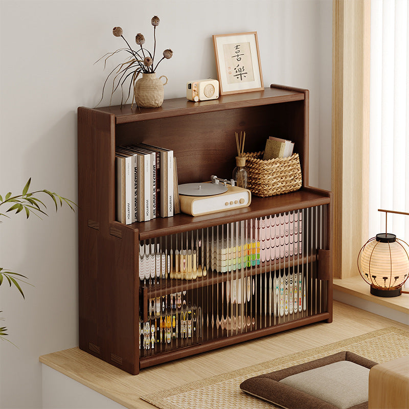Bay Window Antique Style Dustproof Storage Cabinet