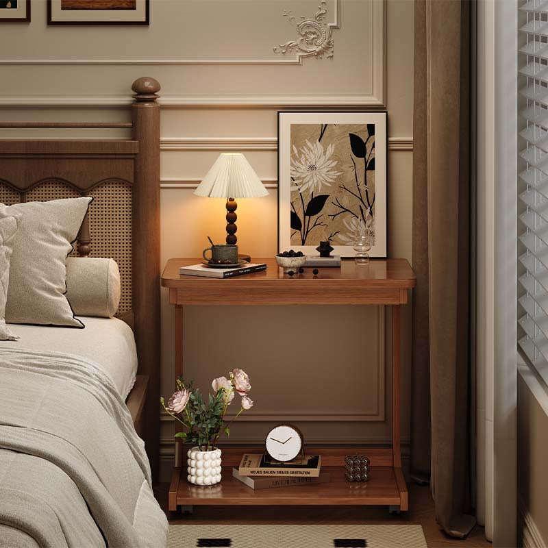 Removable Solid Wood Creative Bedside Storage Table