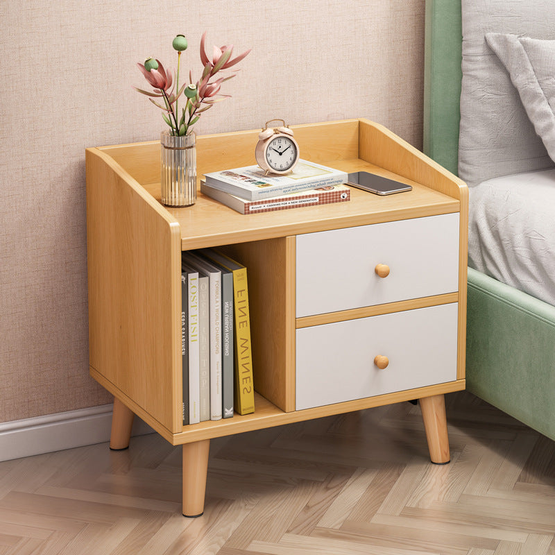 Simple Modern Solid Wood Bedside Storage Cabinet