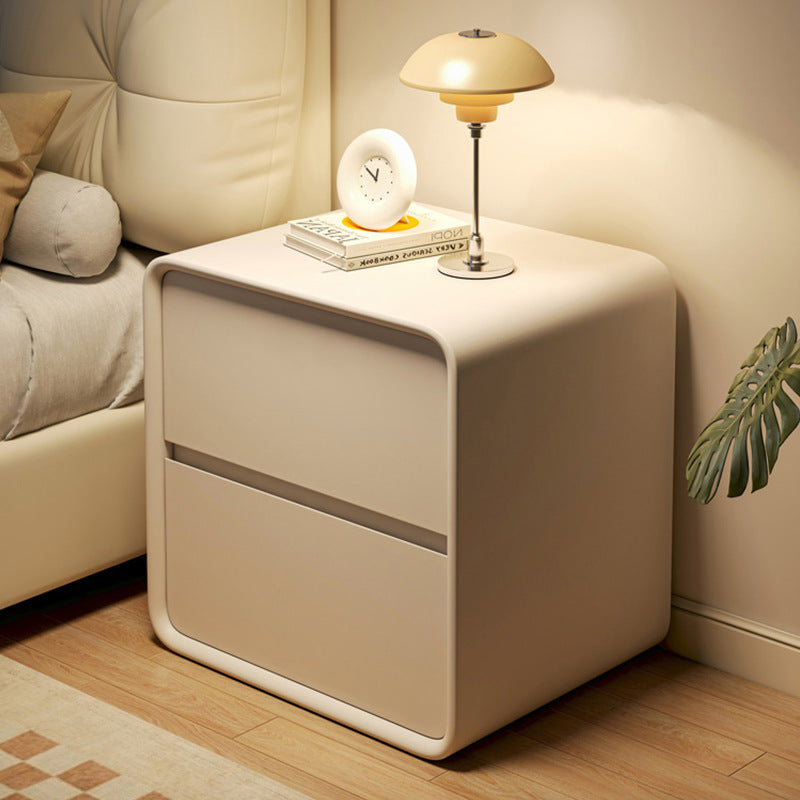 Cream Style Solid Wood No-Installation Bedside Cabinet