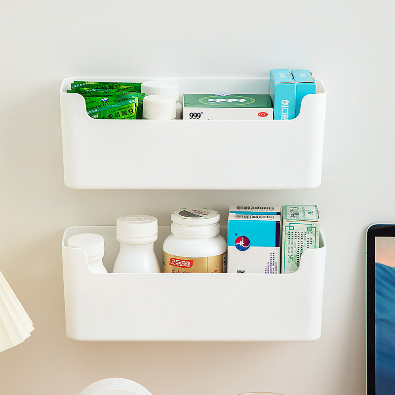 Transparent Plastic Medicine Storage Box with Wall Mount Design