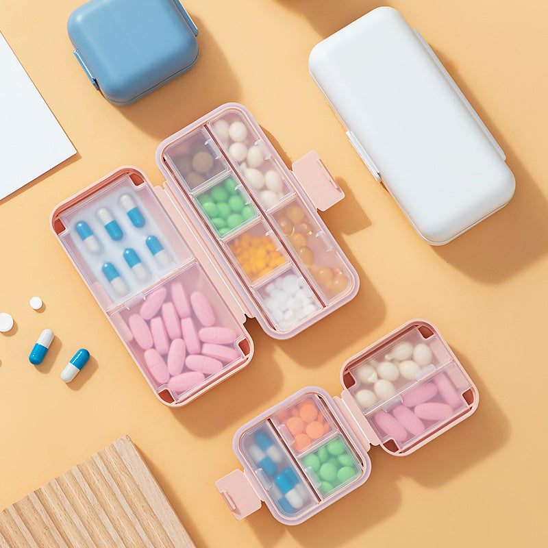 7 Day Mini Pill Organizer Box with Sealed Compartments