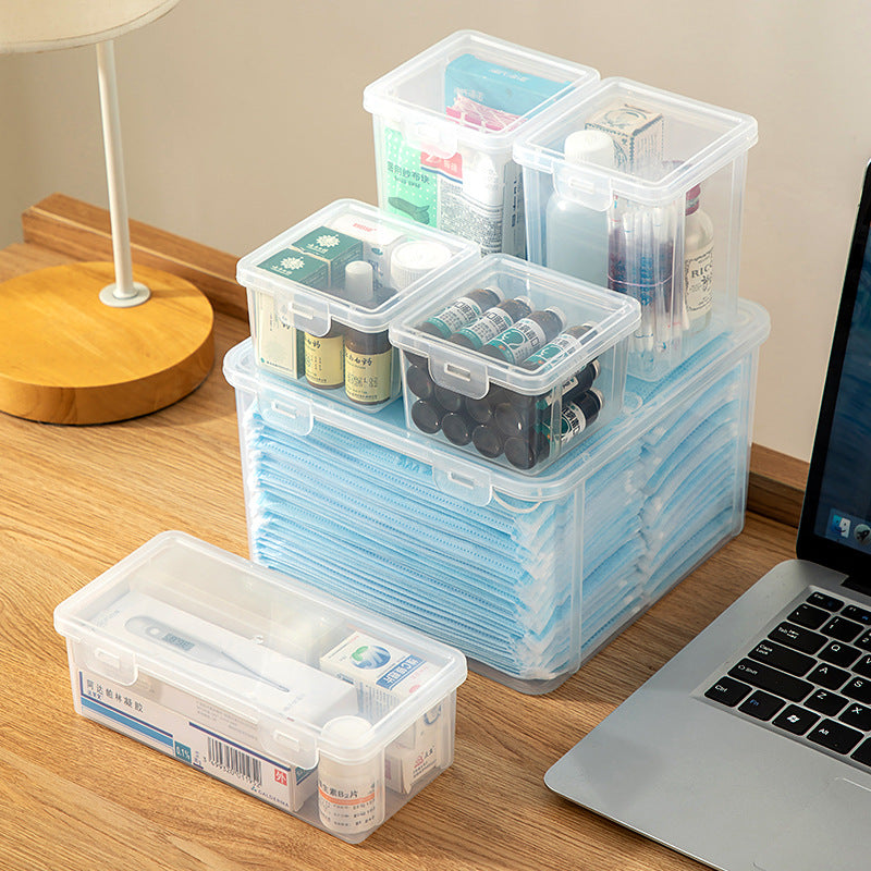 Portable Transparent Large Capacity Medicine Storage Box