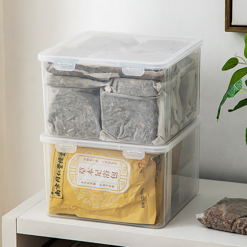 Transparent Large Capacity Foot Bath Bag Storage Box with Lid