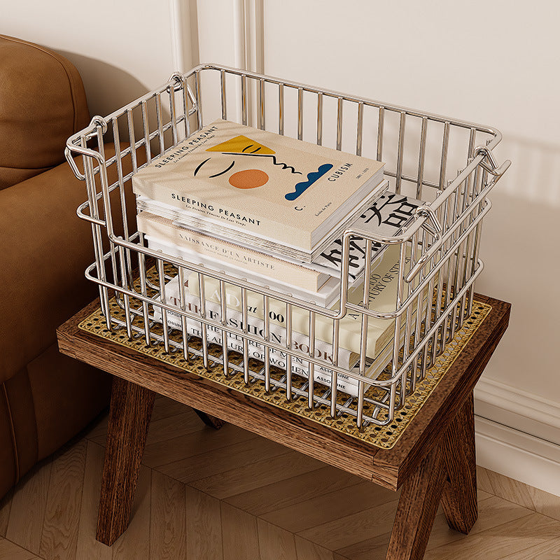 304 Stainless Steel Storage Basket for Kitchen & Bathroom Use