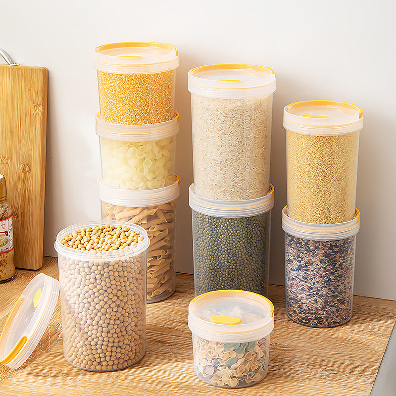 Transparent Sealed Kitchen Grain Storage Jar with Lid
