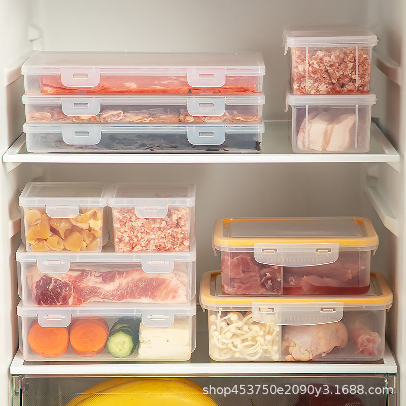 Sealed Transparent Refrigerator Food Storage Box for Freezer