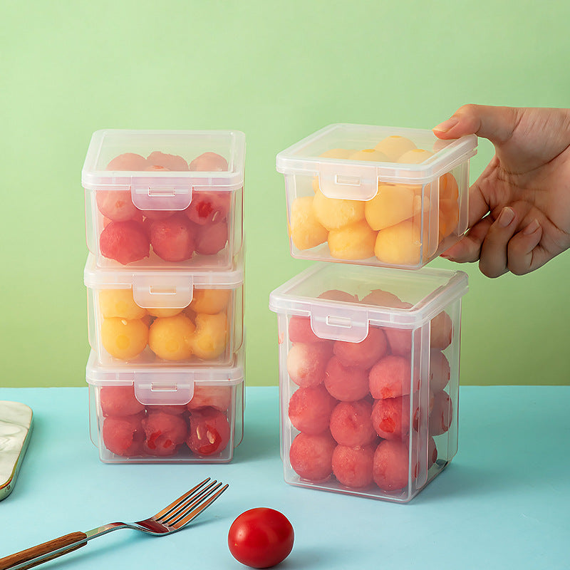 Portable Mini Bento Fruit Box with Sealed Flip Lid