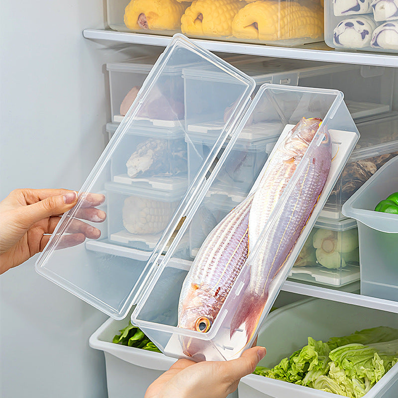 Sealed Refrigerator Storage Box with Lid for Seafood & Food