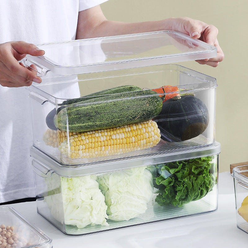 Transparent Refrigerator Egg Drawer Storage Box with Lid