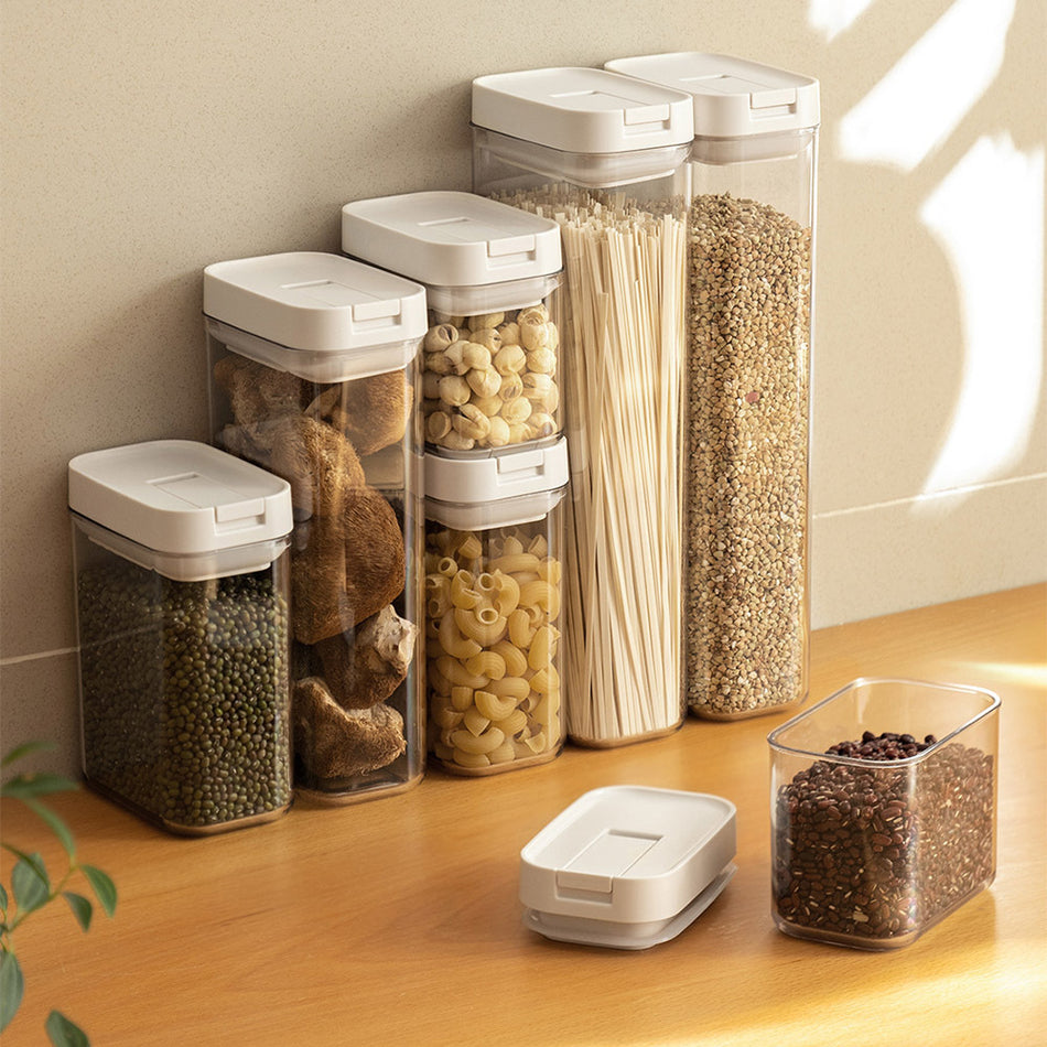 Sealed Transparent Acrylic Kitchen Storage Cans for Food & Snacks
