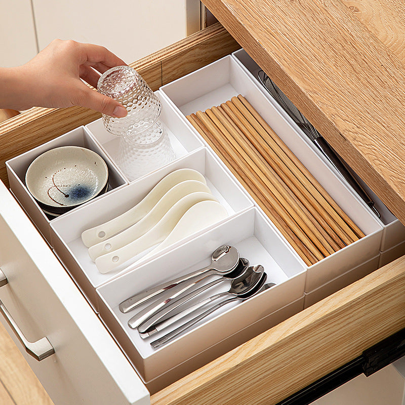 Stackable Drawer Seasoning Storage Box with Compartment Organizer