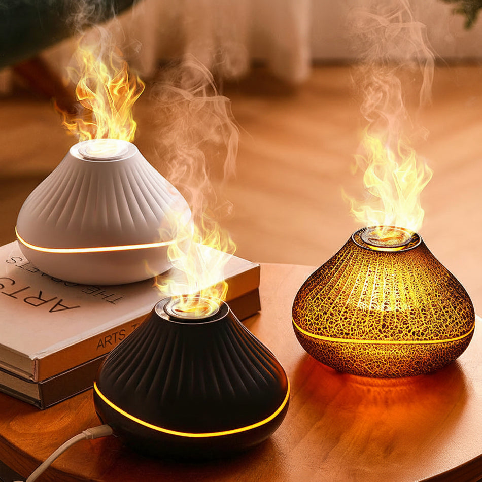 Ultrasonic Flame Scent Diffuser and Evening Humidifier