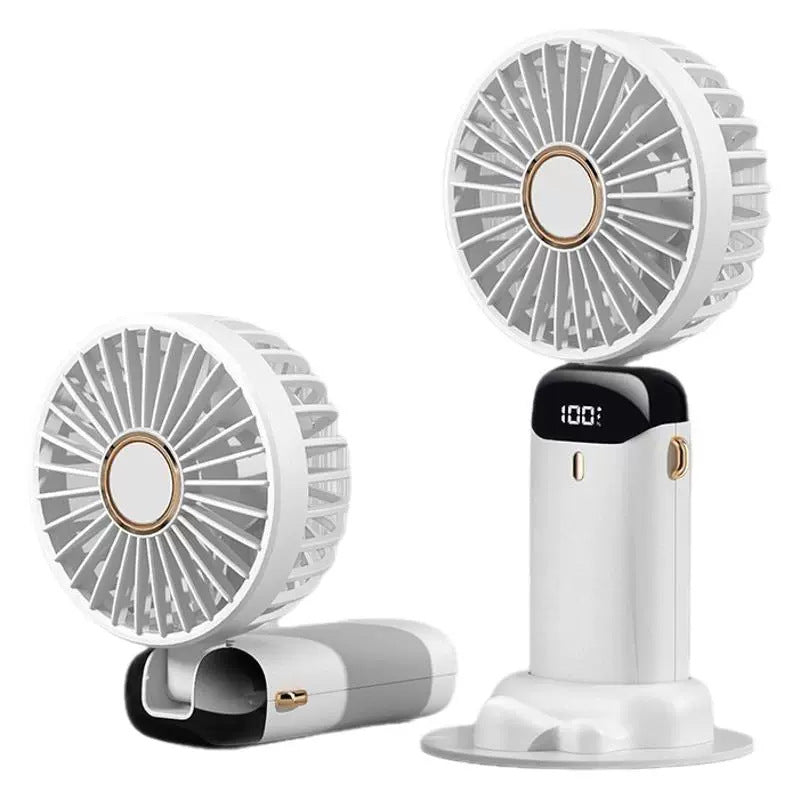 Cross-Border N15 Handheld Mini Fan with Digital Display & Foldable Aromatherapy Design