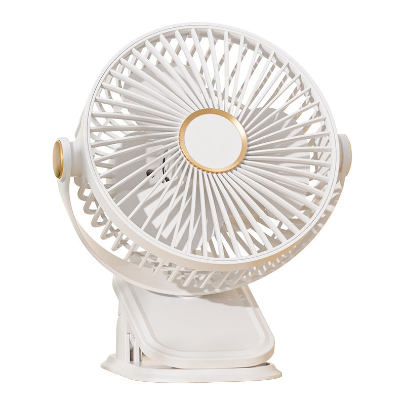 USB Clip-On Silent Circulating Fan for Desk and Dorm Use