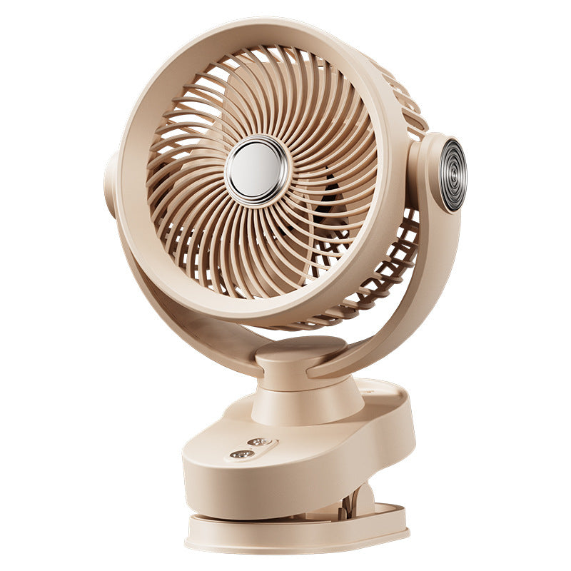 USB Desktop Clip Fan with Oscillating Head and LED Light