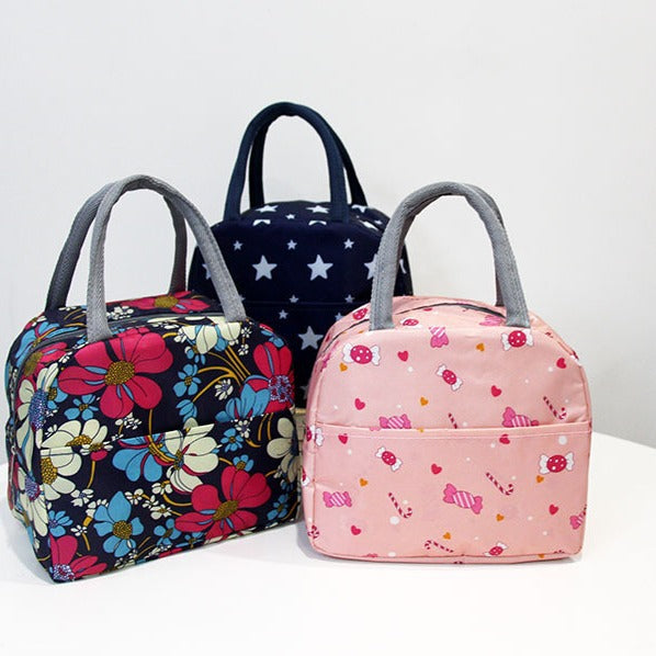 Portable Insulated Lunch Bag with Aluminum Foil Interio