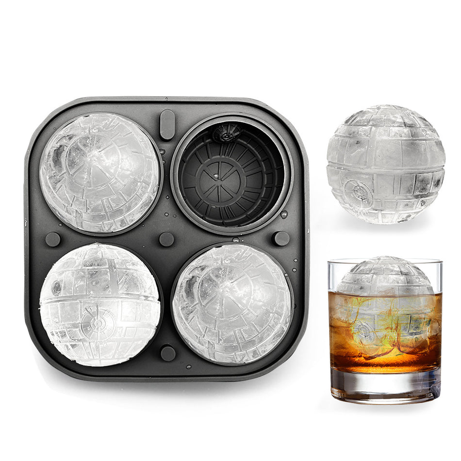 Silicone Ice Ball Mold 4-Link Whiskey Golf Style Ice Maker Tray
