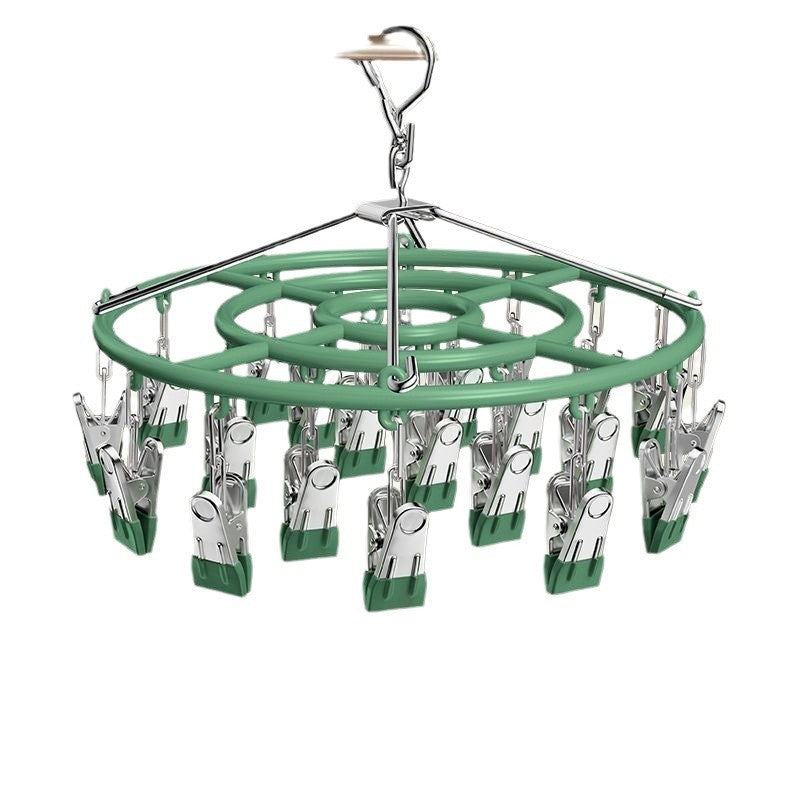 Stainless Steel Multi-Clip Underwear & Hosiery Drying Rack 24 Clips