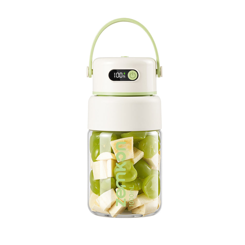 Zemkon Portable Glass Juicer Cup Digital Display Blender 1L