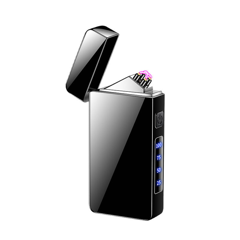 Dual Arc Rechargeable Windproof Lighter with Digital Display & Printed Logo