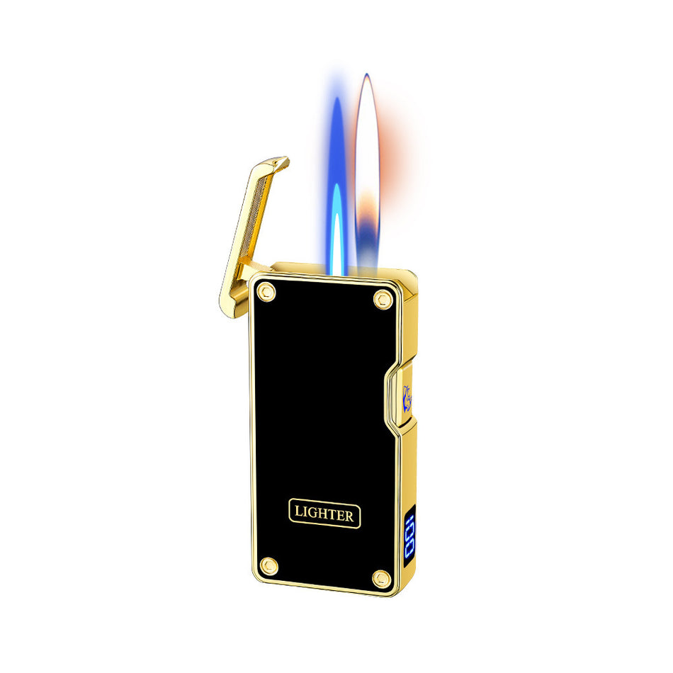 Rechargeable Voice-Controlled Dragon Design Dual Flame Alloy Lighter