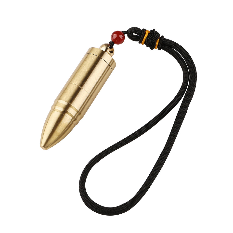 Bullet Brass Rechargeable Windproof Electronic Lighter Silent Creative Portable Design