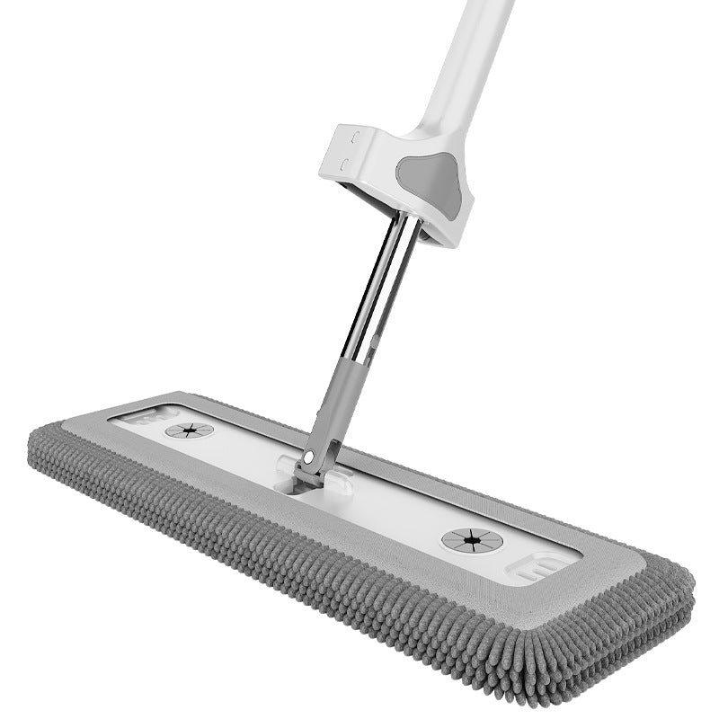 Chenille Hands-Free Flat Mop with Bucket for Wooden Floors