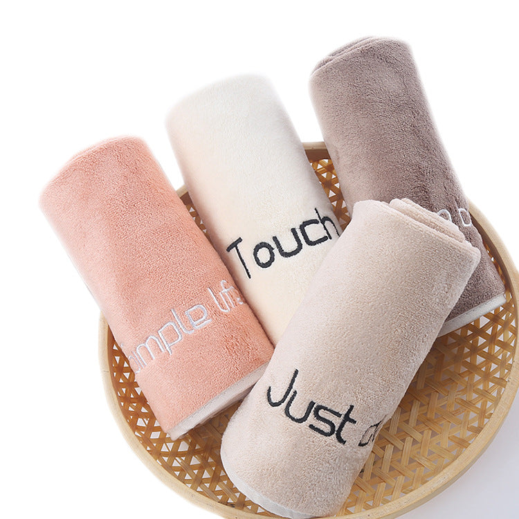 Quick-Drying Microfiber Embroidered Face Towel Large Size