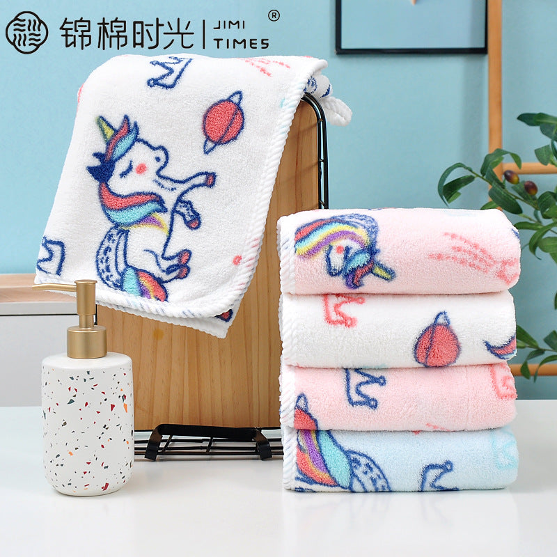Custom Printed Coral Velvet Bath Towel Thick Absorbent