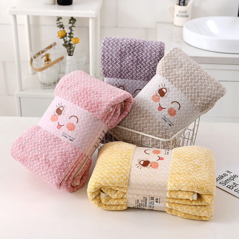 Cationic Coral Velvet Bath Towel Set Strong Absorbent Gift Pack