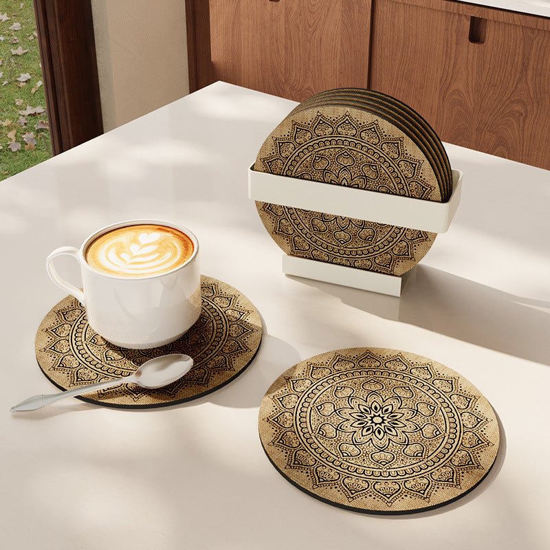 Disposable Non-Slip Heat Insulation Table Mat Coaster Set for Kitchen Use 3 Pc