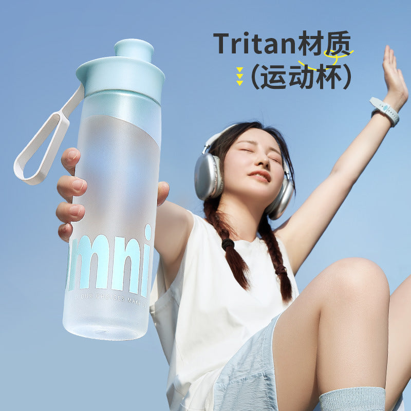 Premium Tritan Large-Capacity Sports Water Bottle with Straw