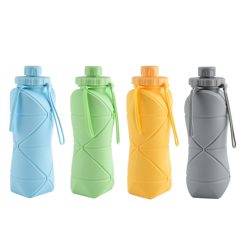 Premium Fcm 800ml Large-Capacity Foldable Silicone Sports Water Bottle