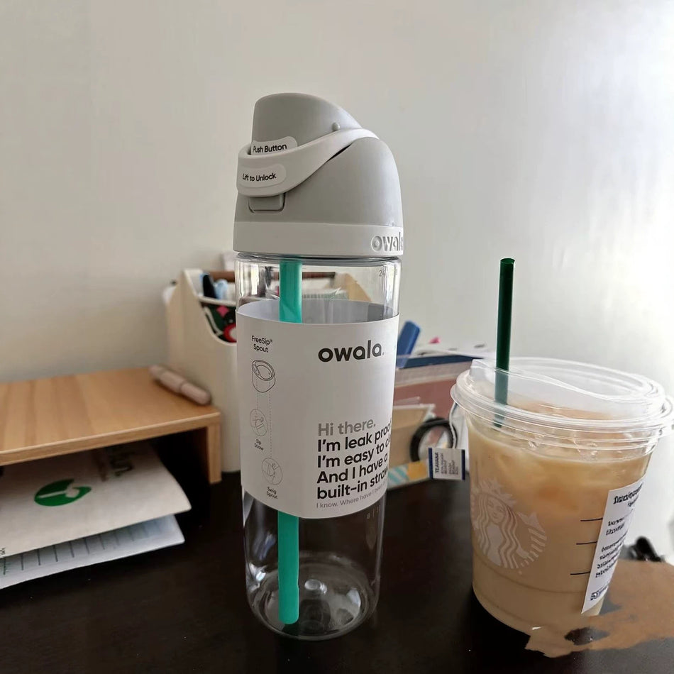 Premium Owala-Style FreeSip Vacuum Insulated Stainless Steel Sports Cup