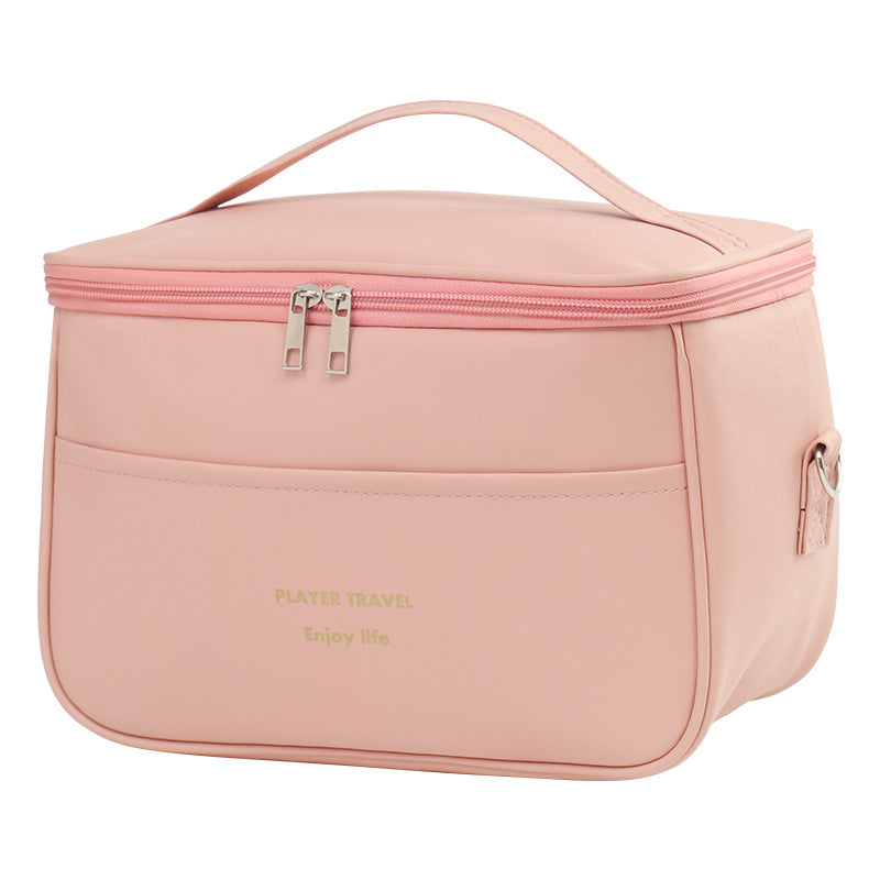 Premium PU Leather Square Insulated Lunch Box Handbag & Large-Capacity Picnic Bag