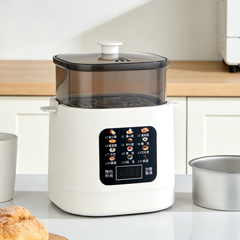 Premium Small Egg Cooker & Mini Anti-Dry Burning Breakfast Custard Steamer