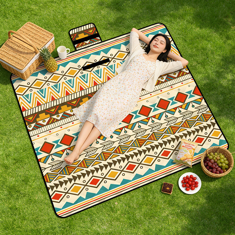 Bohemian Ethnic Style Ultrasonic Waterproof Picnic Mat for Camping