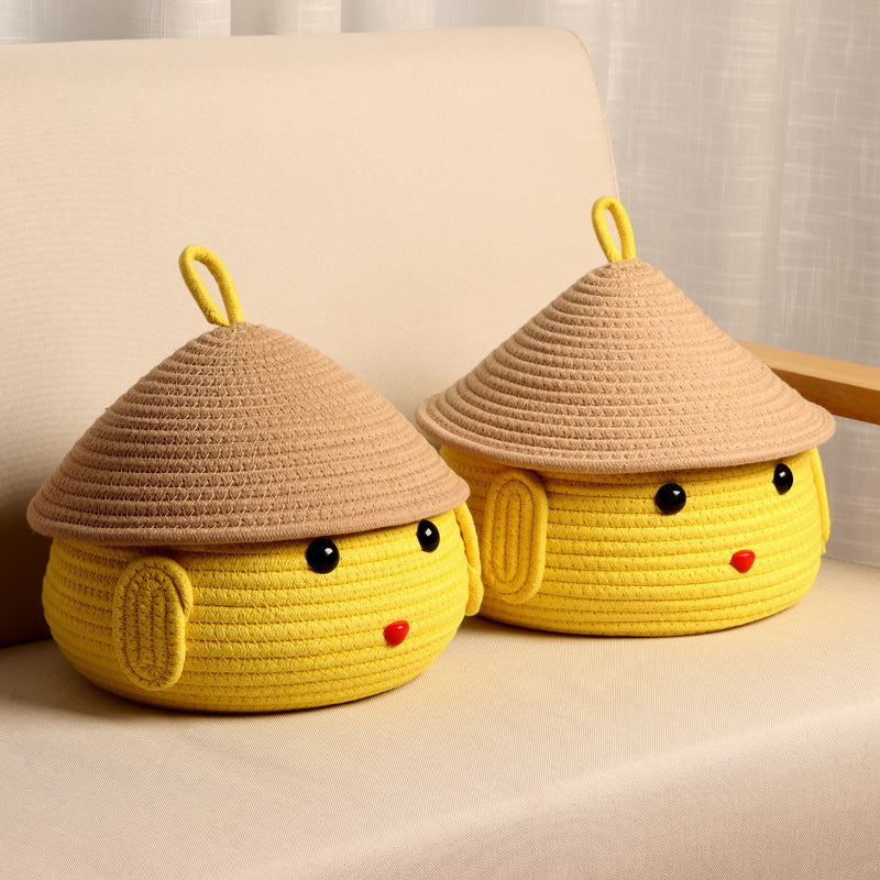 Cotton Rope Woven Storage Basket for Toys Snacks and Cosmetics