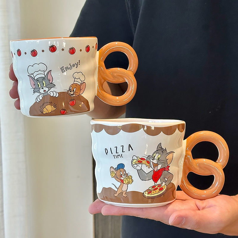 Zuo Mu Cat and Mouse Double-Ring Mug - 370ml