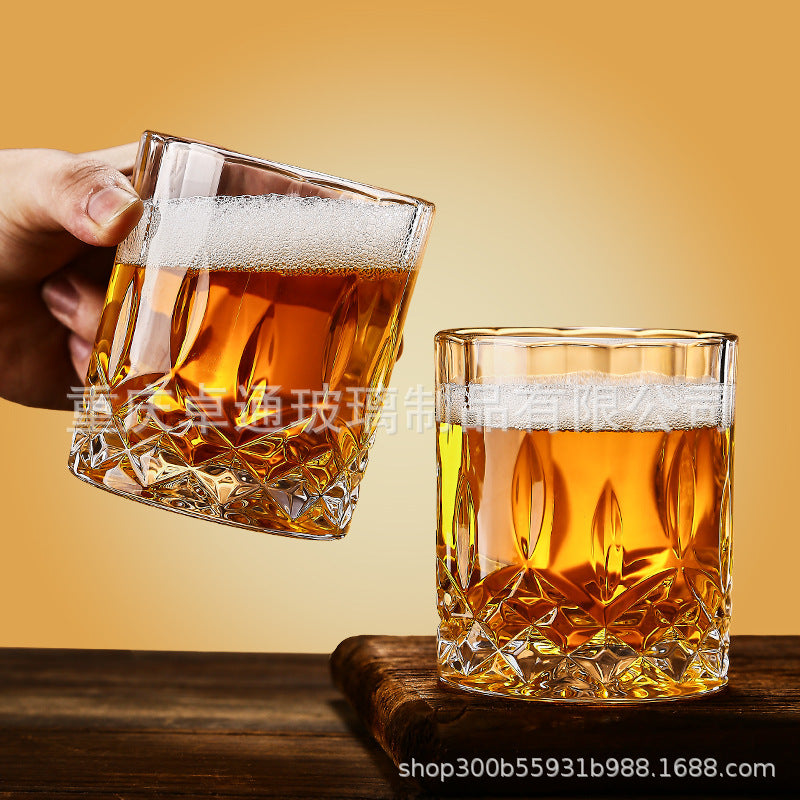 Zhuotong Sword Blossom Carved Beer Glass - 300ml