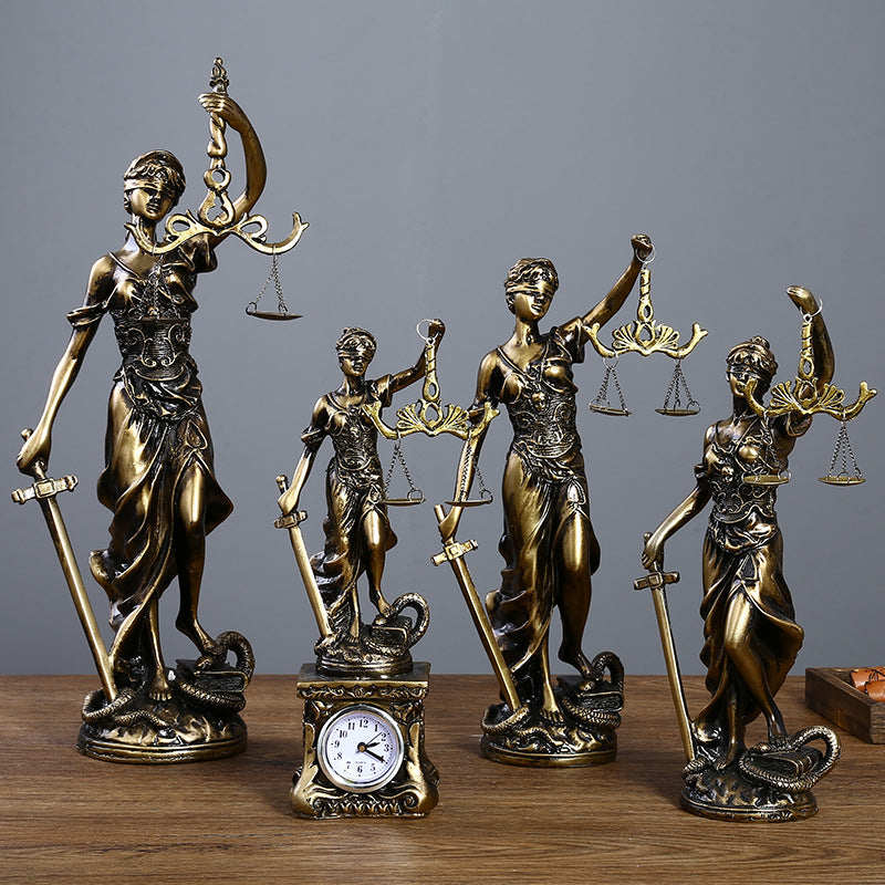 Themis Statue – Imitation Copper Lady Justice Legal Ornament