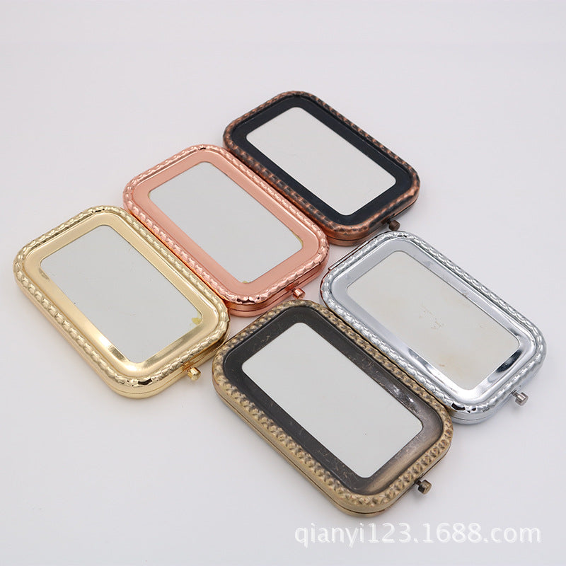 Ethnic Retro Embroidered Copper Cosmetic Mirror