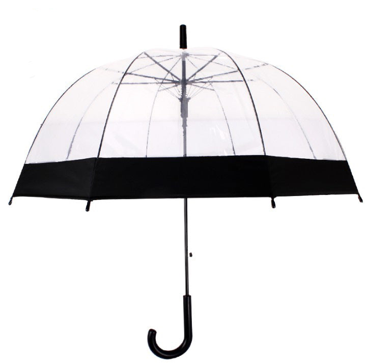 Custom Automatic Transparent Umbrella – Long Handle & Logo Print