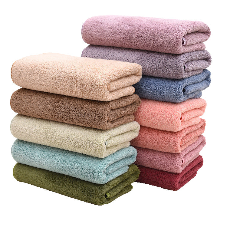 Soft & Absorbent Coral Fleece Bath Towel Set – Quick Drying Gift for Adults & Babies