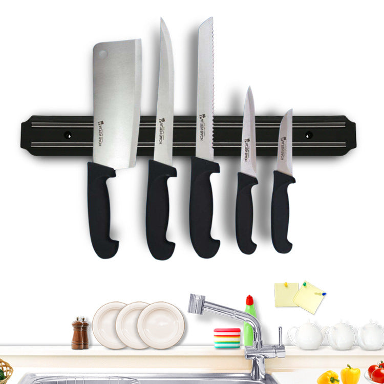 Punch-Free Magnetic Wall-Mounted Knife Holder Rack