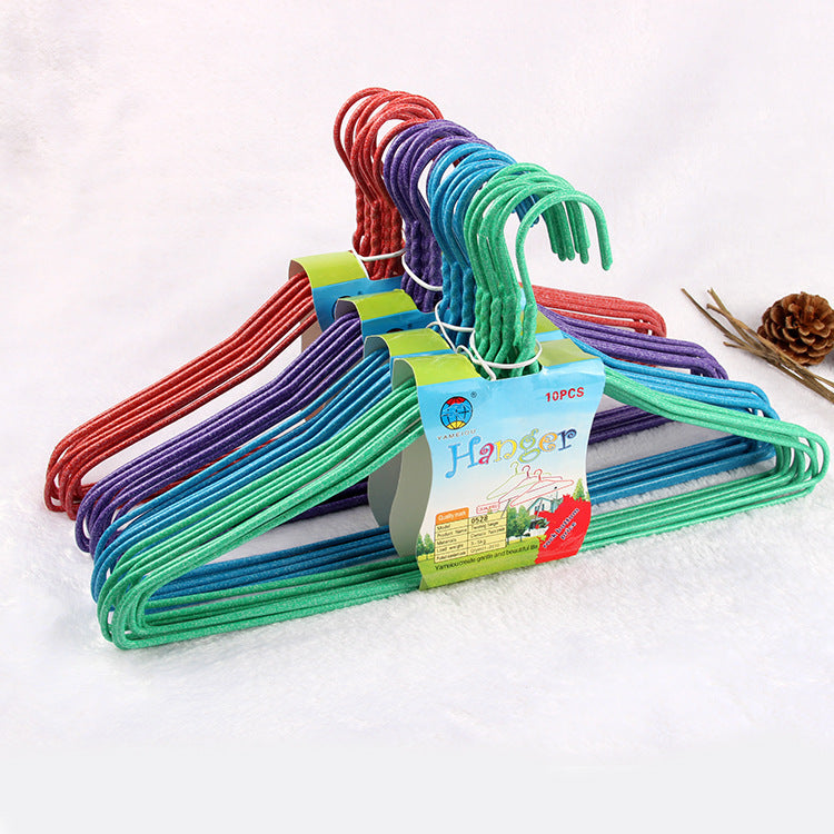 41cm Bold Steel Wire Non-Slip Clothes Hanger (Pack of 10)
