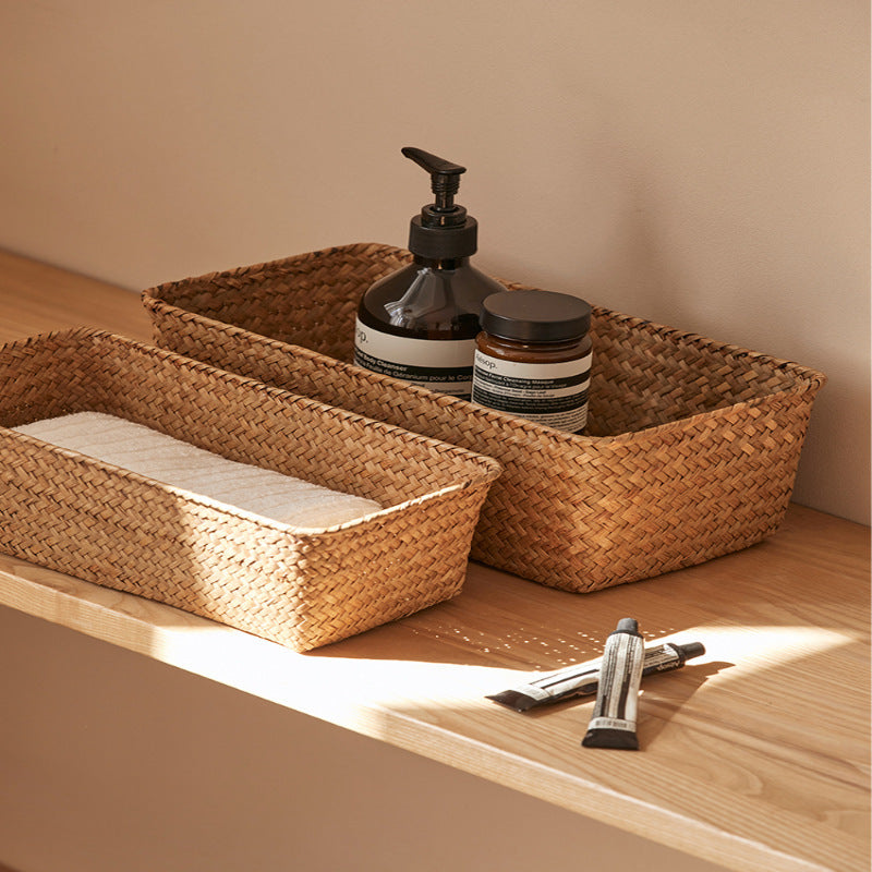 Rectangular Woven Desktop Storage Basket