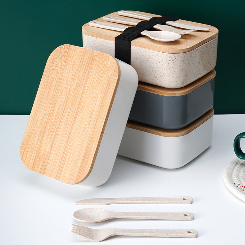Bamboo-Lid Japanese Style Lunch Box