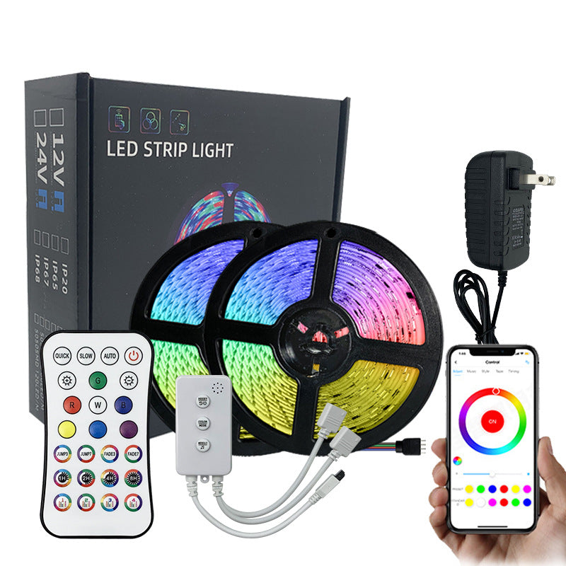 12V 5050 RGB Music WiFi LED Strip – Smart Color-Changing Light, Voice-Activated Ambient Lighting for Home & Party Decor